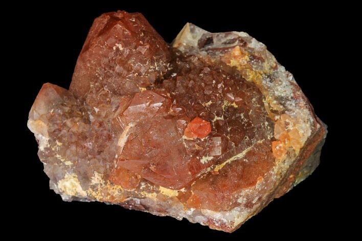 Natural, Red Quartz Crystal Cluster - Morocco #142918